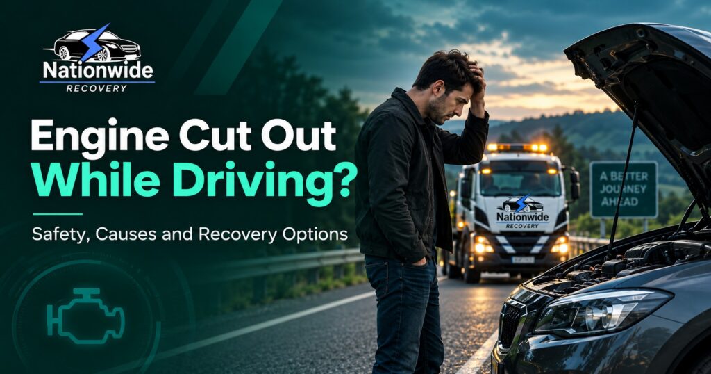 Engine cut out while driving with roadside recovery assistance