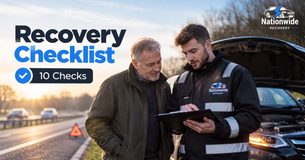 How to choose a car recovery company checklist for drivers comparing reliable breakdown recovery services.